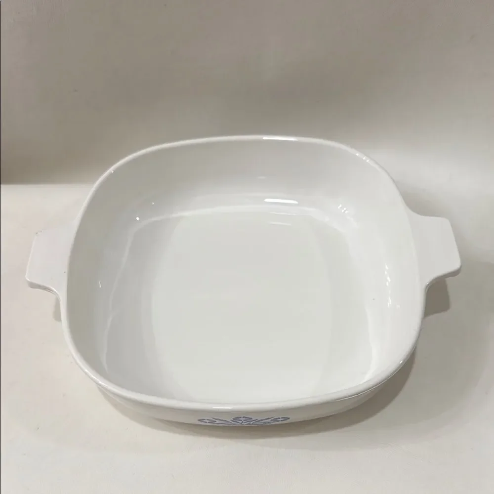 Corningware Blue Cornflower White Cookware Casserole Dish Lid 9 In P-9-b USA